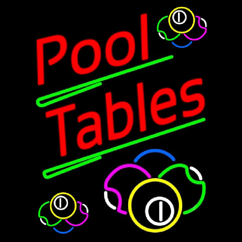 Pool Tables Neonskylt