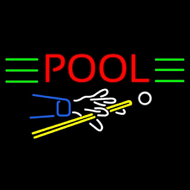 Pool With Pool Logo Neonskylt