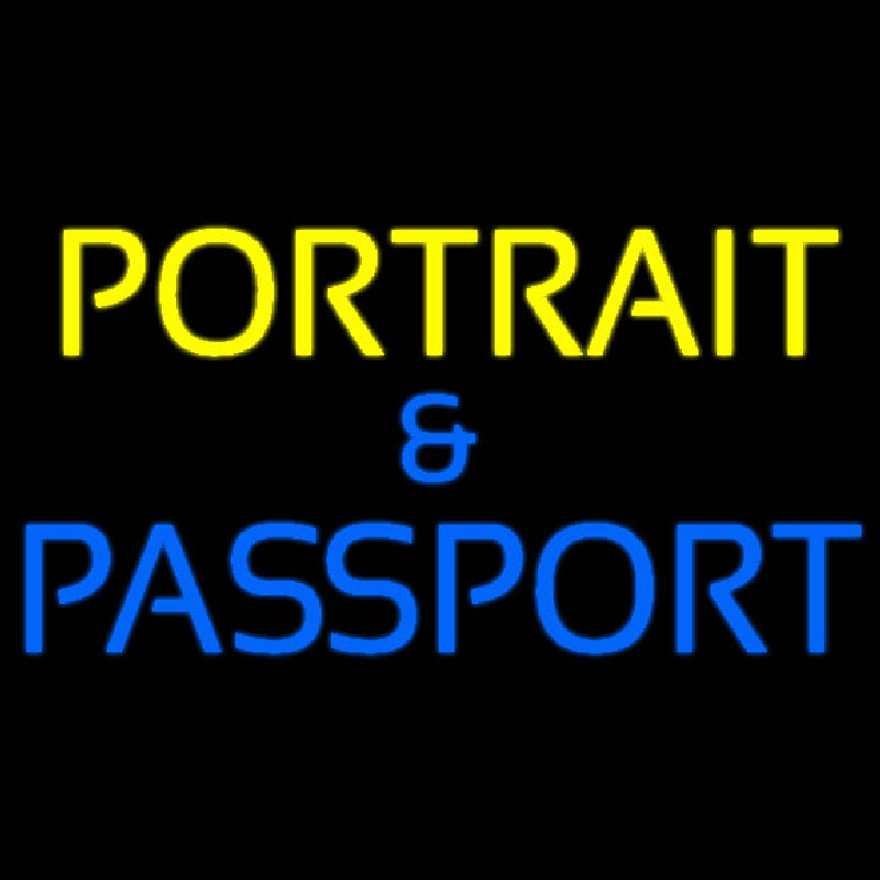 Portrait And Passport Neonskylt