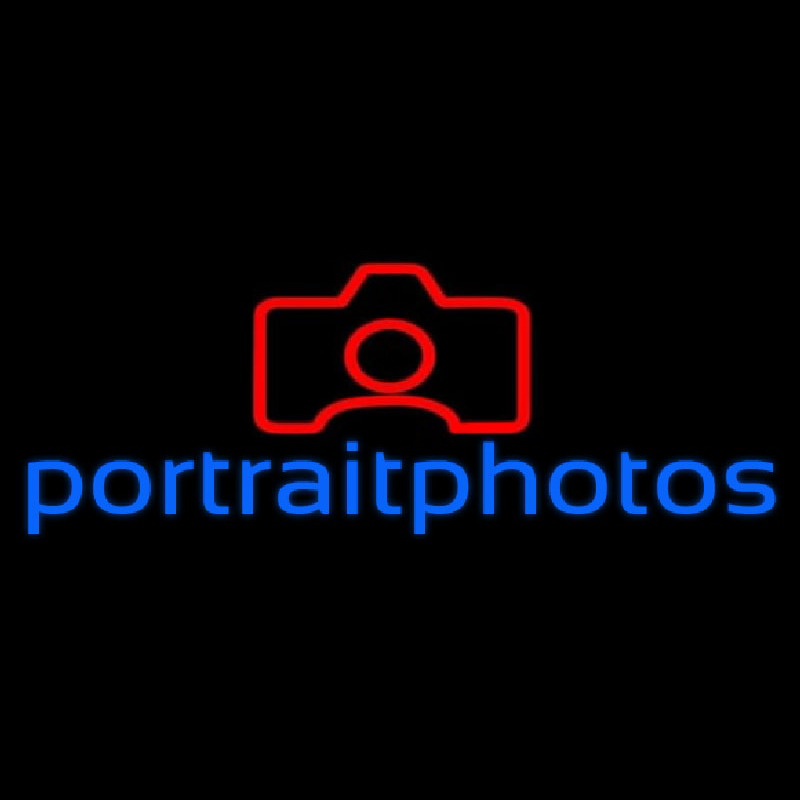 Portrait Photo With Camera Neonskylt