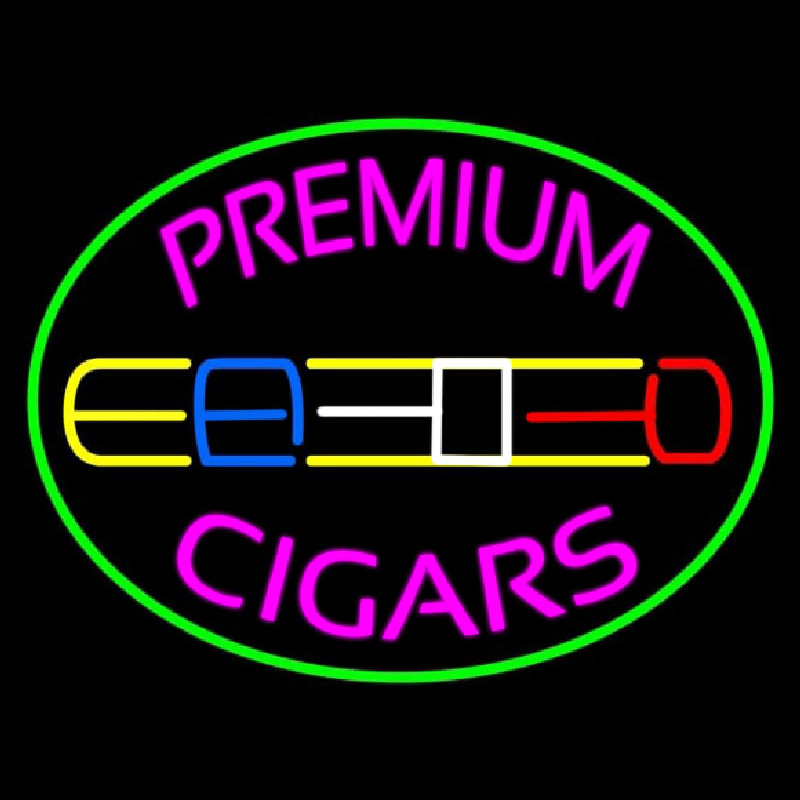 Premium Cigars Logo Neonskylt