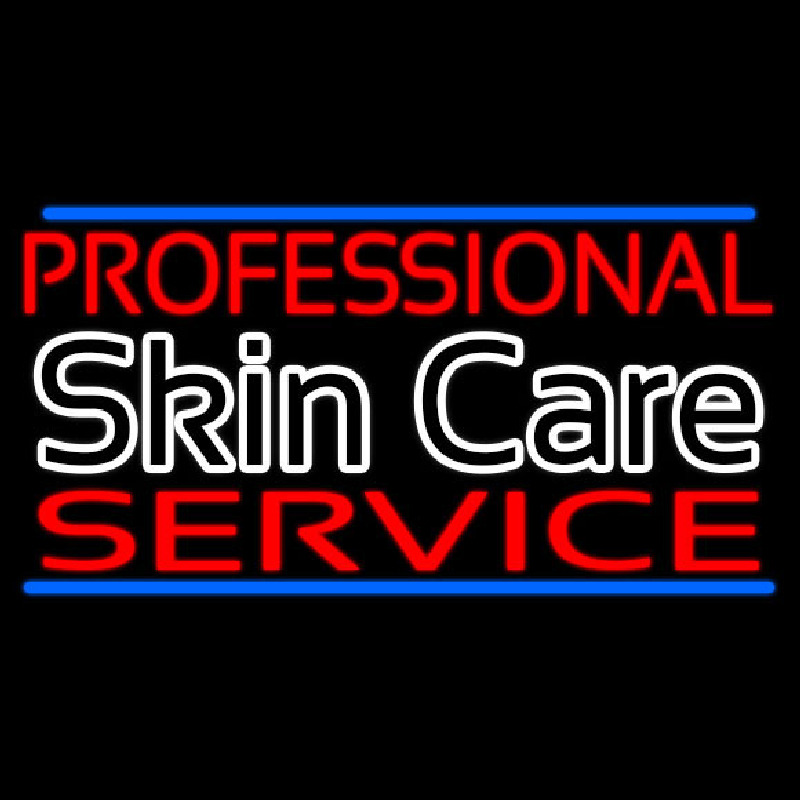 Professional Skin Care Service Neonskylt
