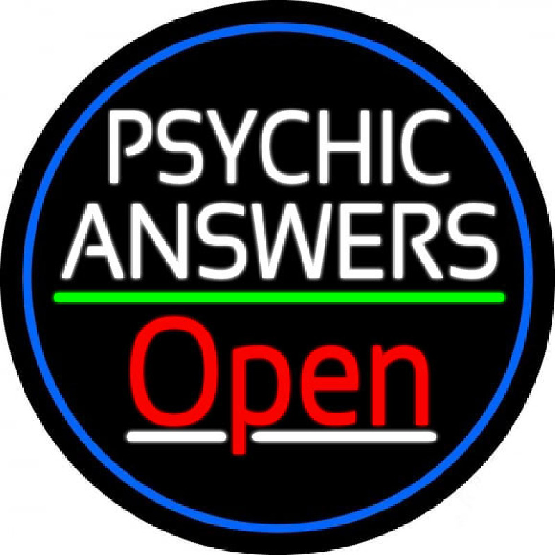 Psychic Answers Open Neonskylt