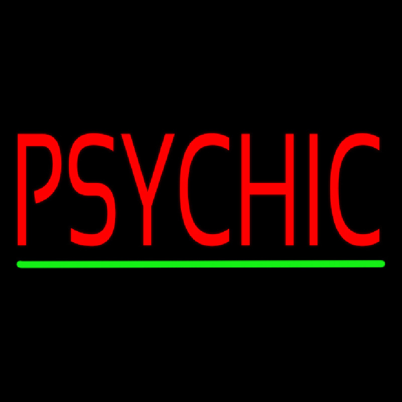 Psychic Green Line Neonskylt