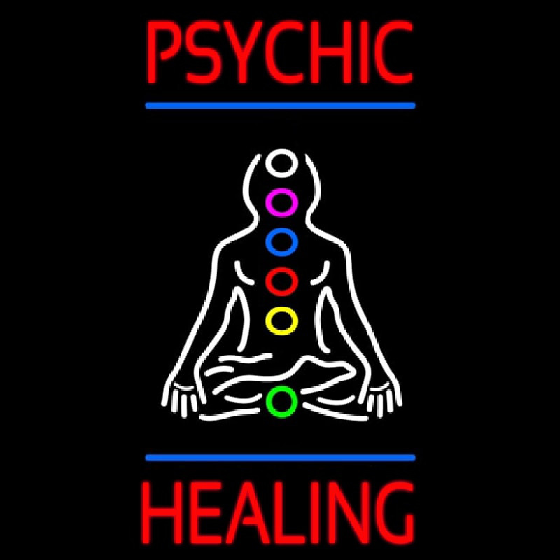 Psychic Health With Blue Line Neonskylt