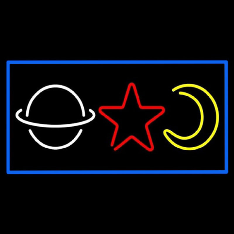 Psychic Logos Blue Border Neonskylt