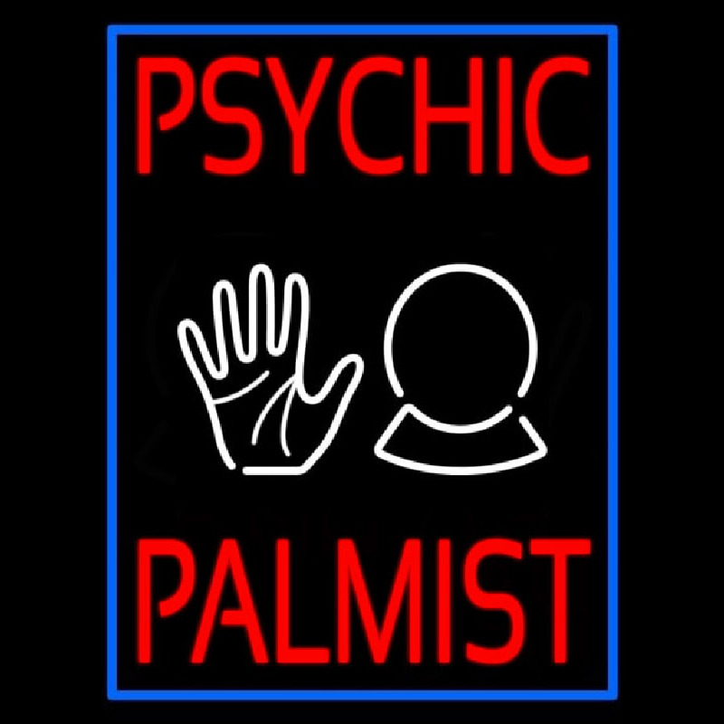 Psychic Palmist Neonskylt