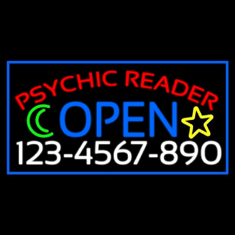Psychic Reader With Phone Number Open Neonskylt