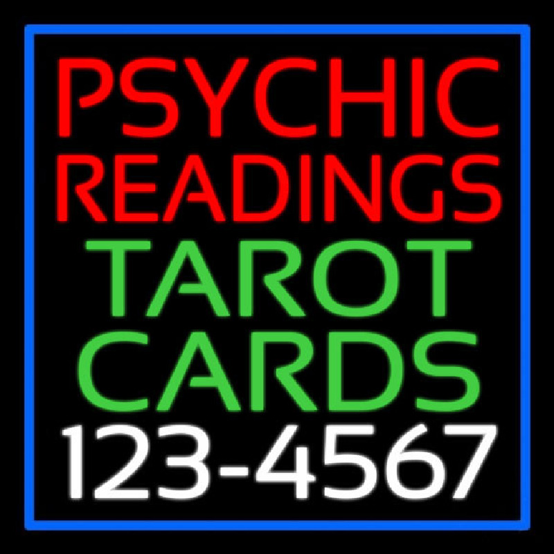 Psychic Readings Tarot Cards With Phone Number Neonskylt