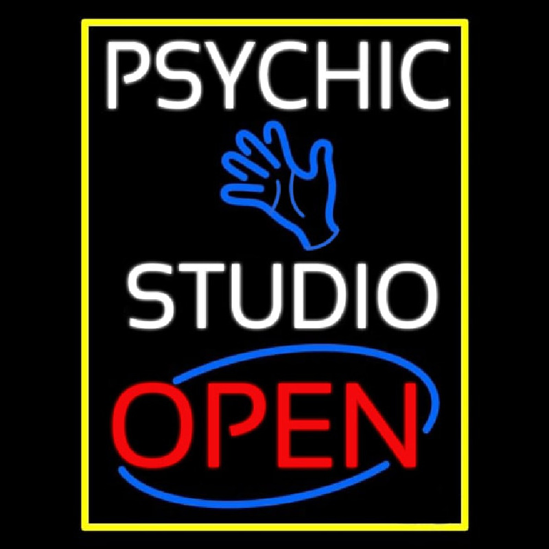 Psychic Studio Open Neonskylt