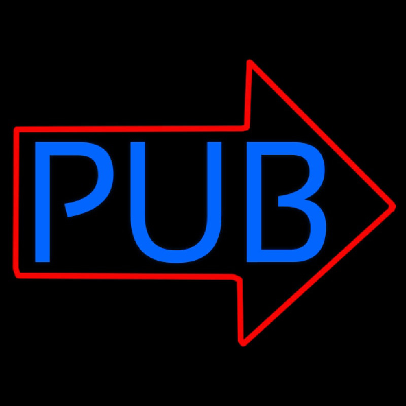 Pub With Arrow Neonskylt