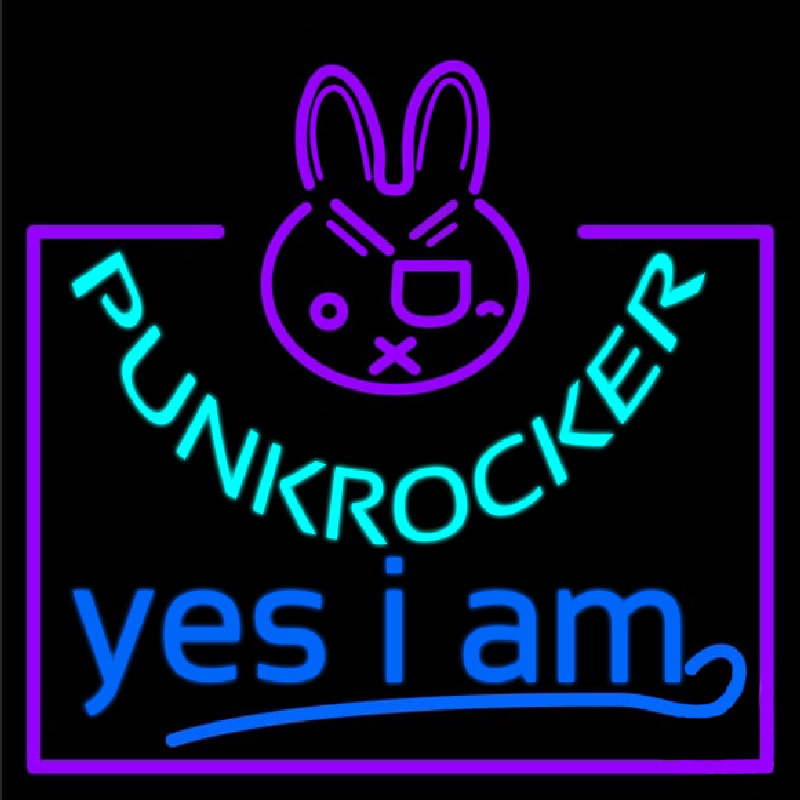 Punkrocker Yes I Am Neonskylt