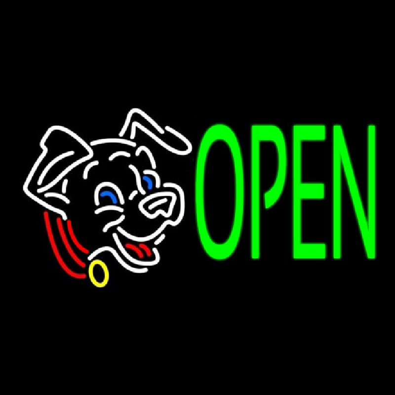 Puppies Open 2 Neonskylt