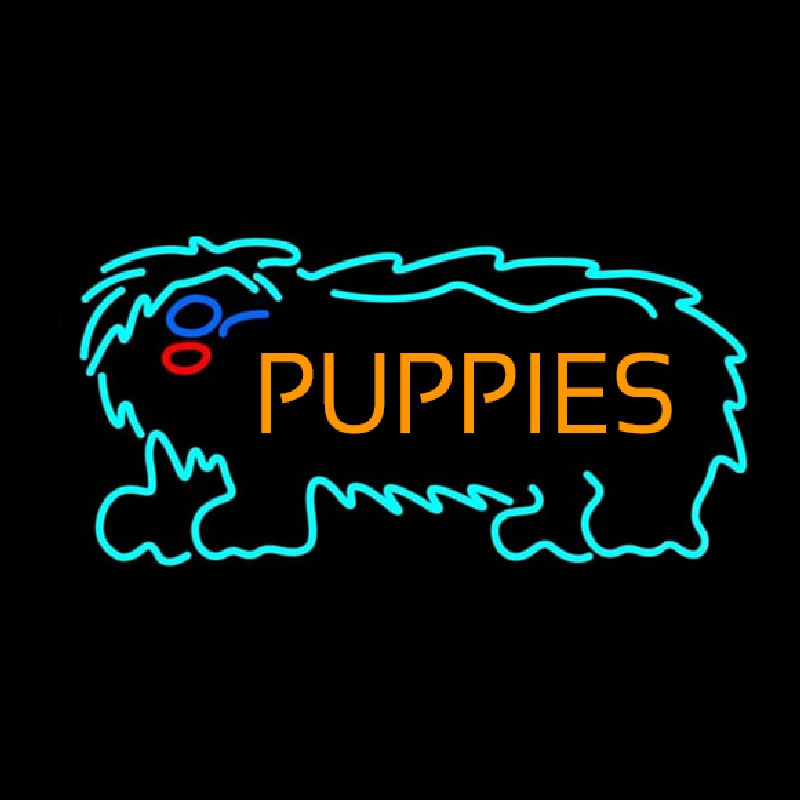 Puppies With Logo Neonskylt