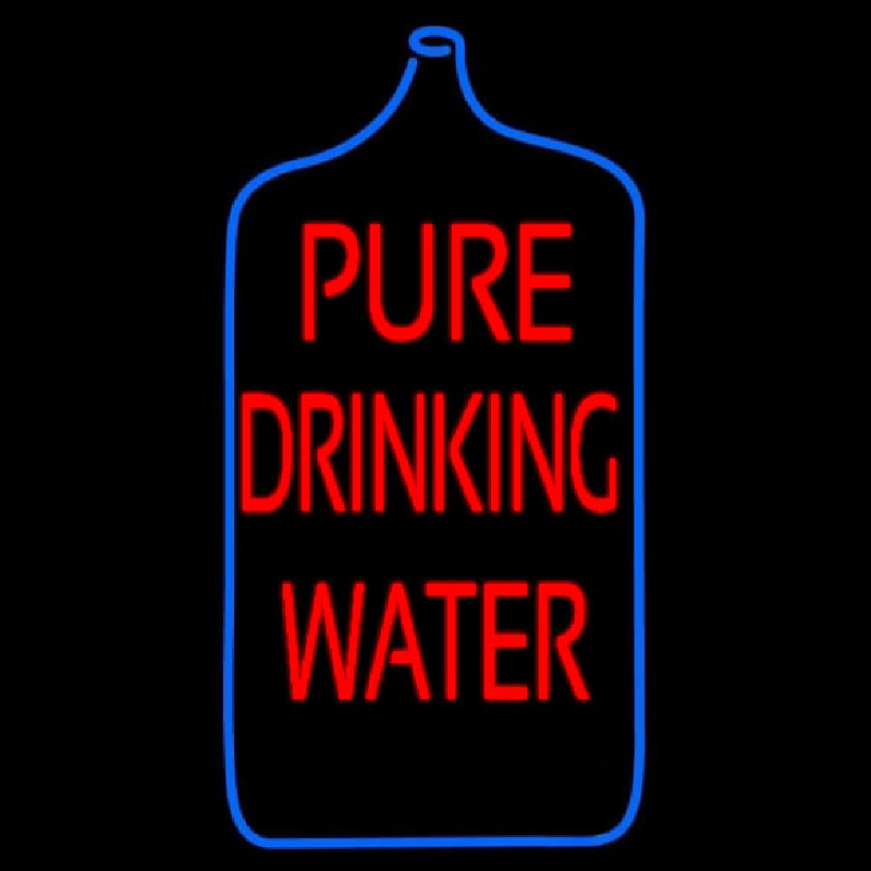 Pure Drinking Water Neonskylt