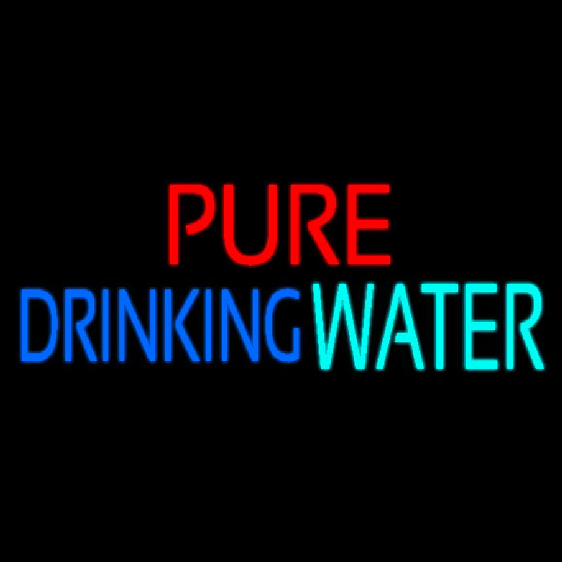 Pure Drinking Water Neonskylt