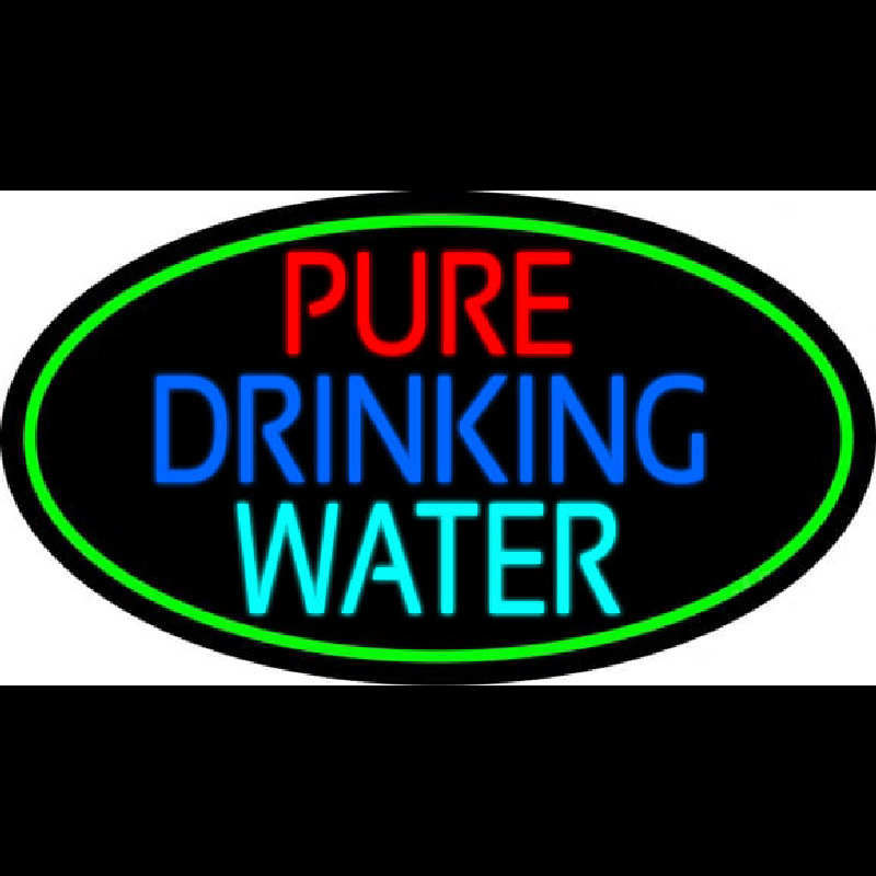 Pure Drinking Water Neonskylt