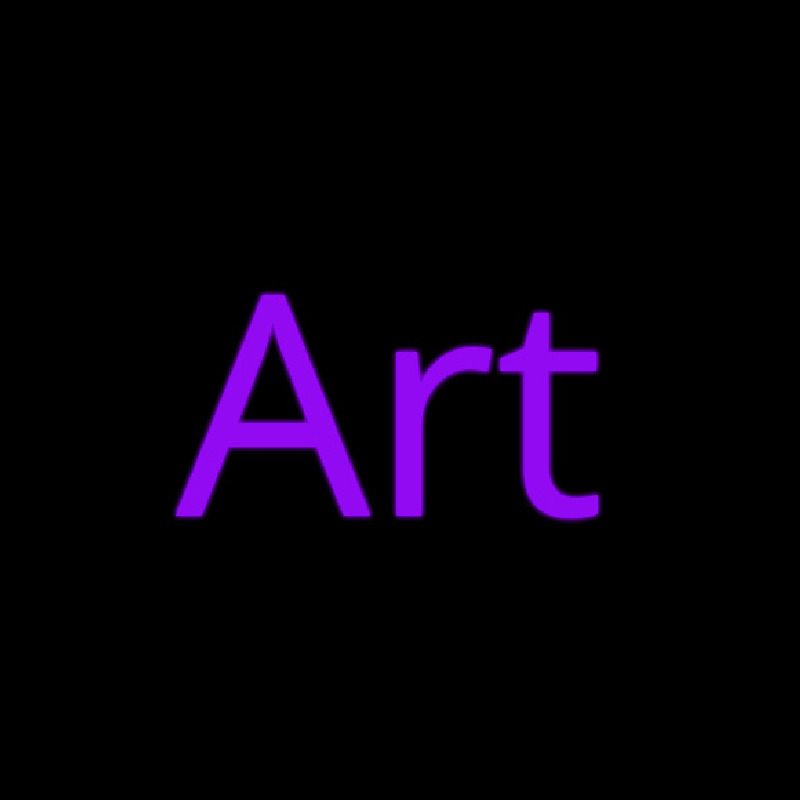 Purple Art Cursive Neonskylt