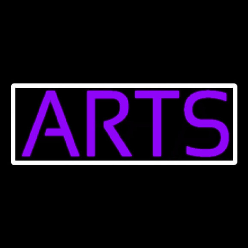 Purple Arts With Border 1 Neonskylt
