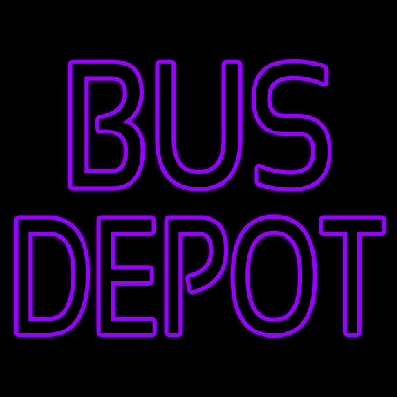 Purple Bus Depot Neonskylt