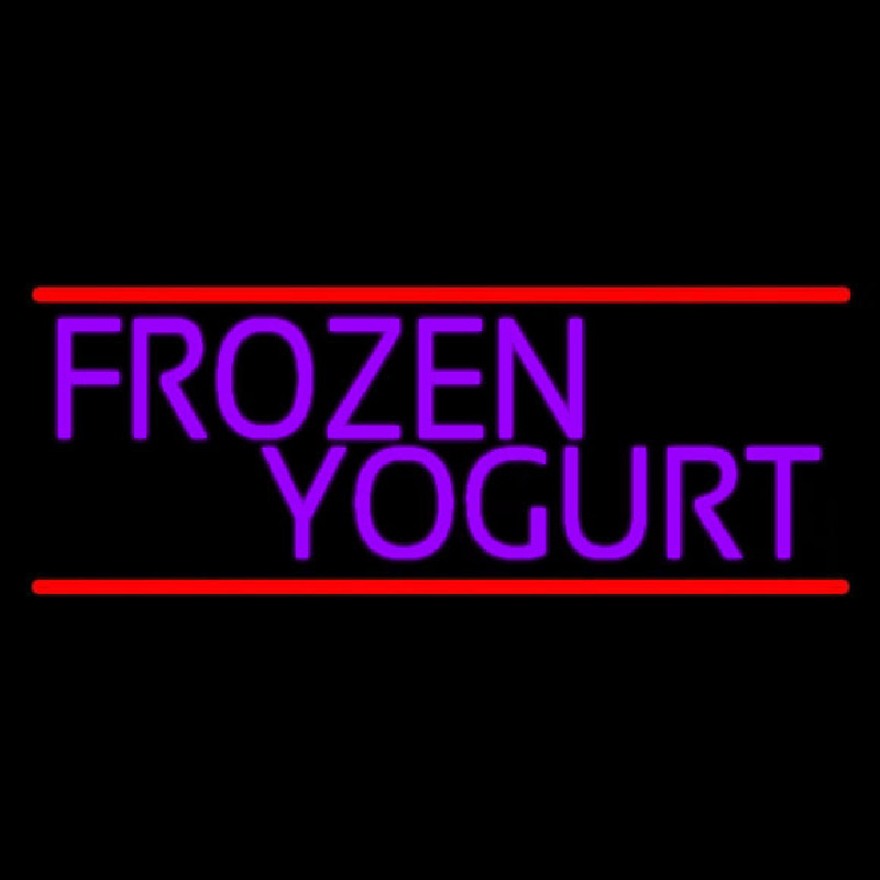 Purple Frozen Yogurt Neonskylt