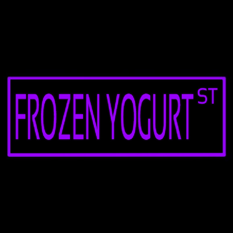 Purple Frozen Yogurt Neonskylt