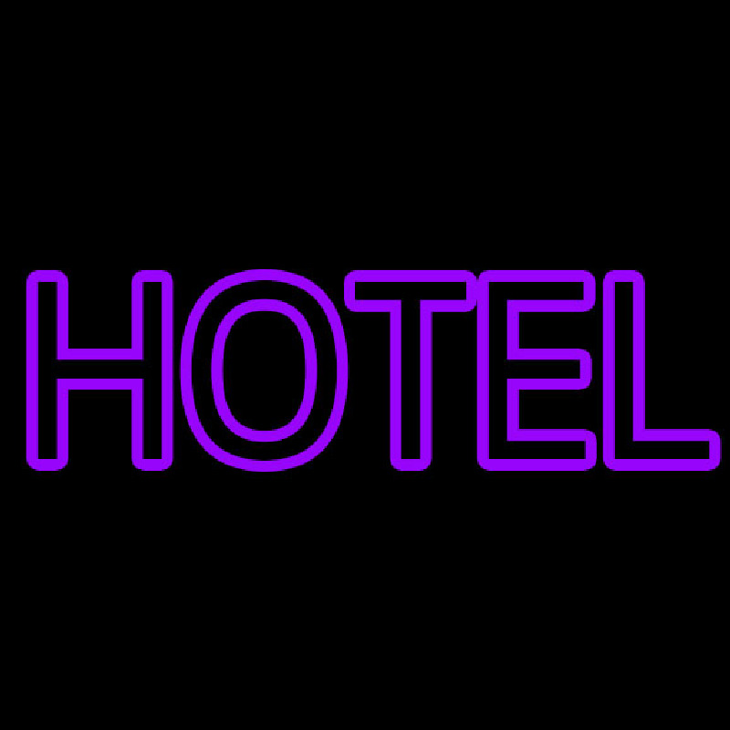 Purple Hotel Neonskylt