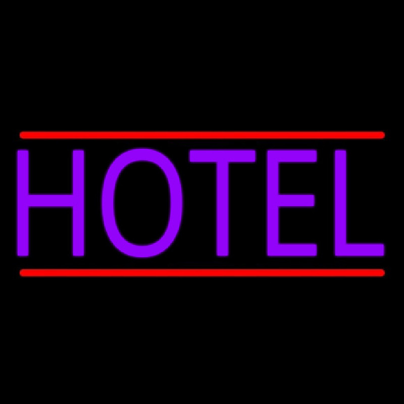 Purple Hotel Neonskylt