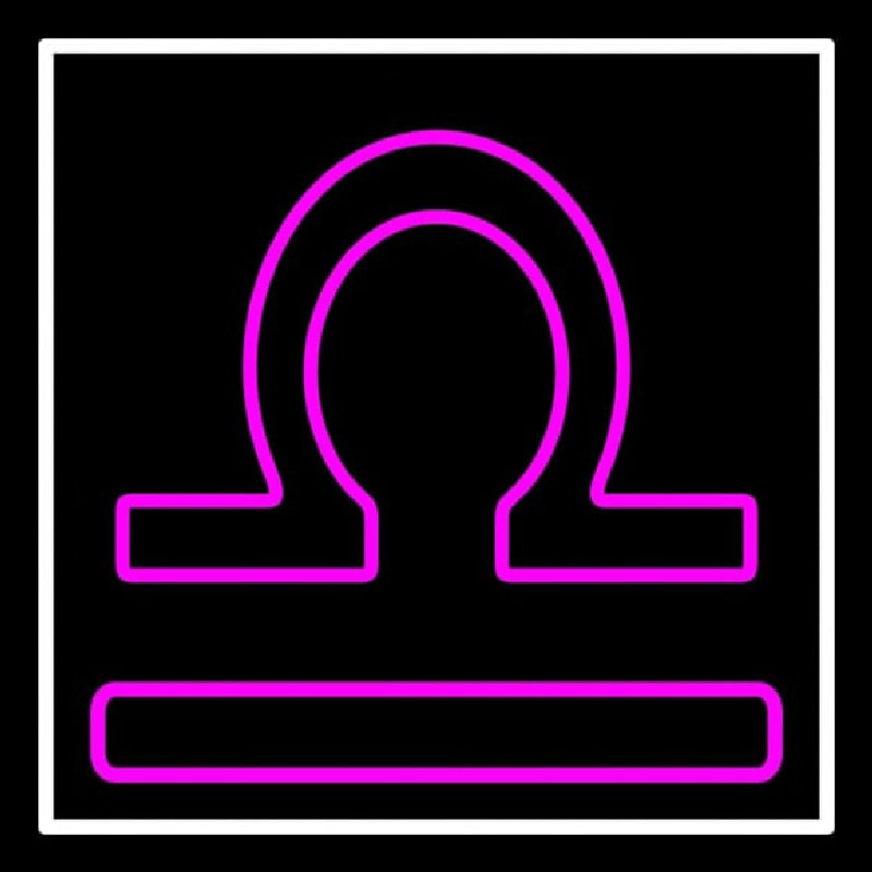 Purple Libra Neonskylt