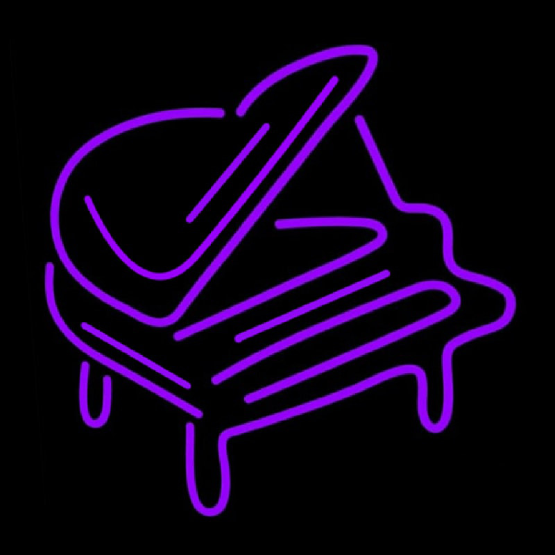 Purple Piano Neonskylt