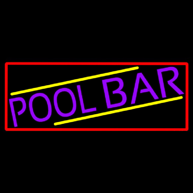 Purple Pool Bar With Red Border Neonskylt