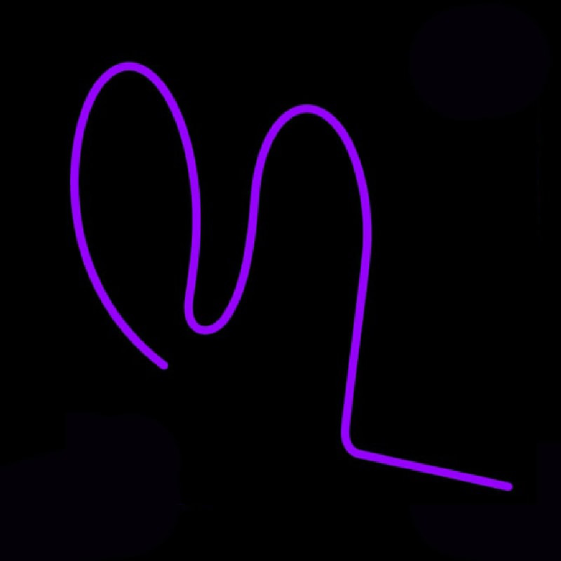 Purple Squiggle Neonskylt