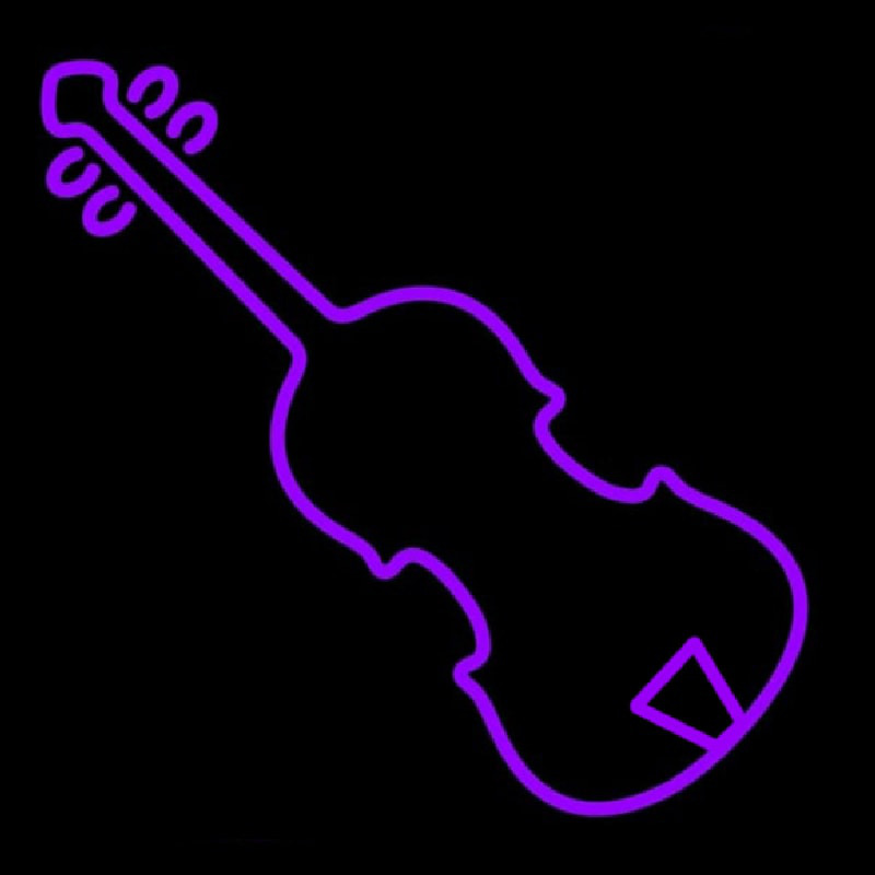 Purple Violin Neonskylt