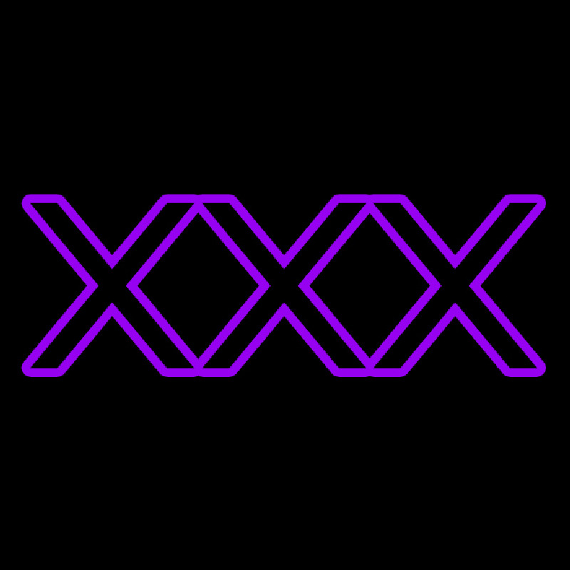 Purple X   Neonskylt