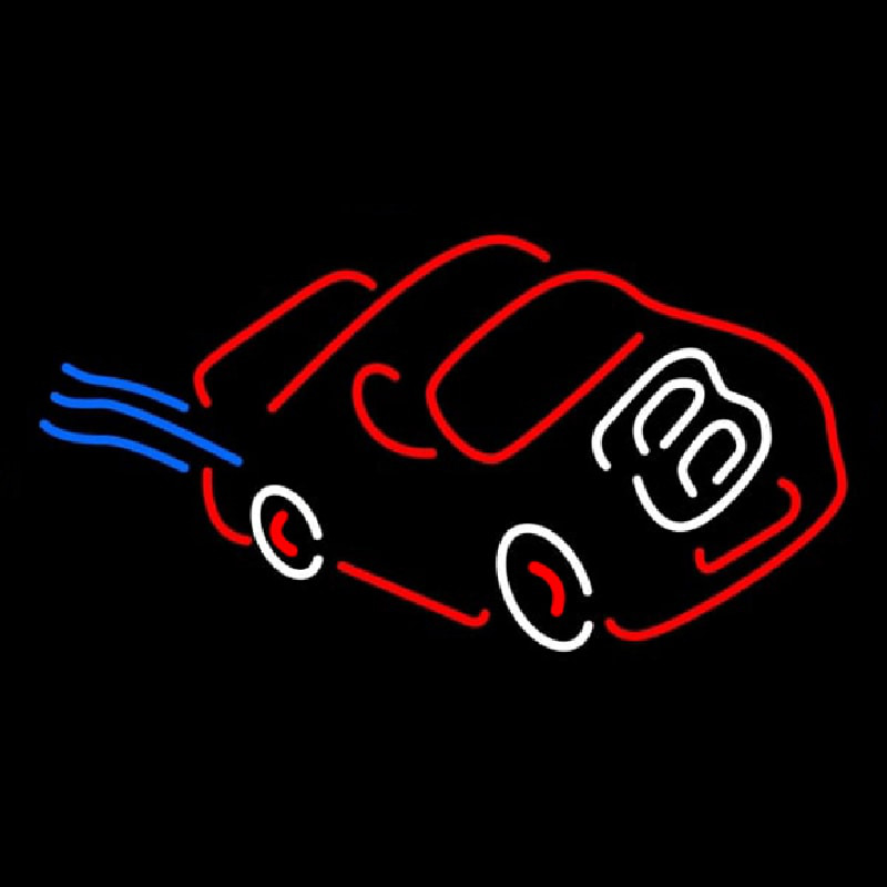 Racing Red Car Neonskylt