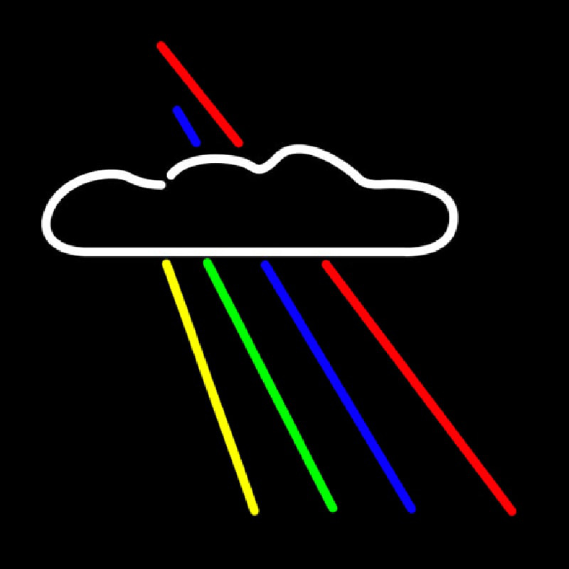 Rainbow And Cloud Neonskylt