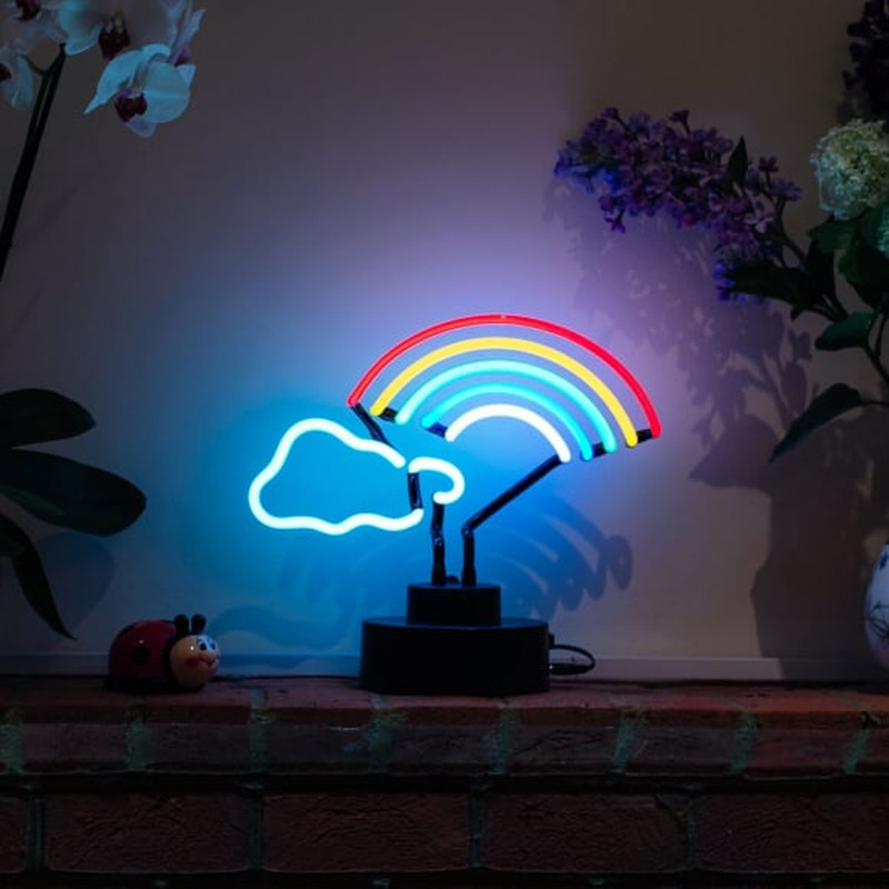 Rainbow Cloud Desktop Neonskylt