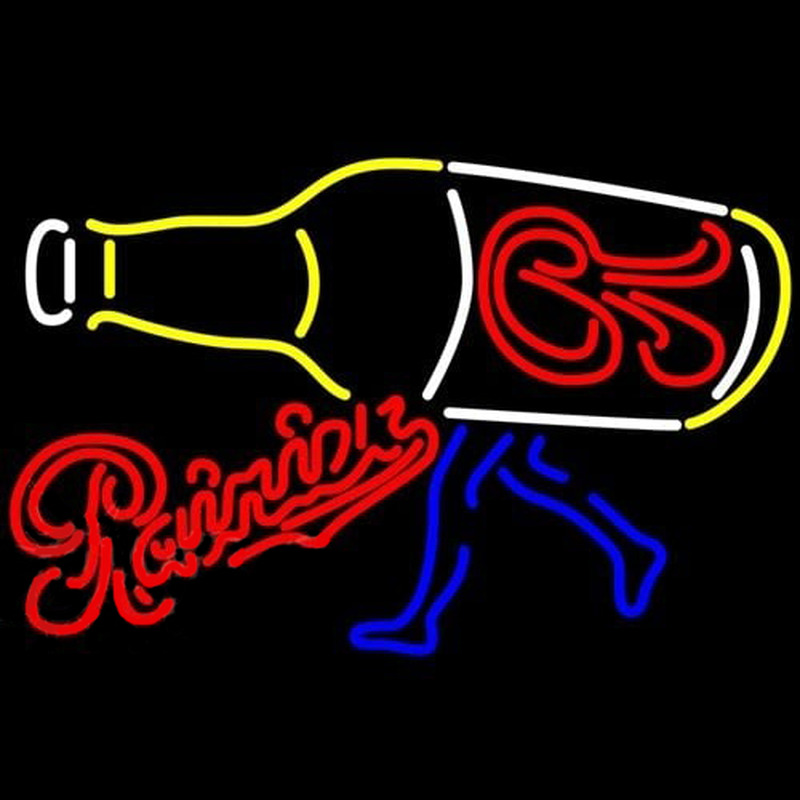 Rainier Walking R Bottle Beer Sign Neonskylt