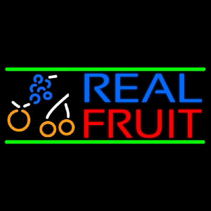 Real Fruit Smoothies Neonskylt