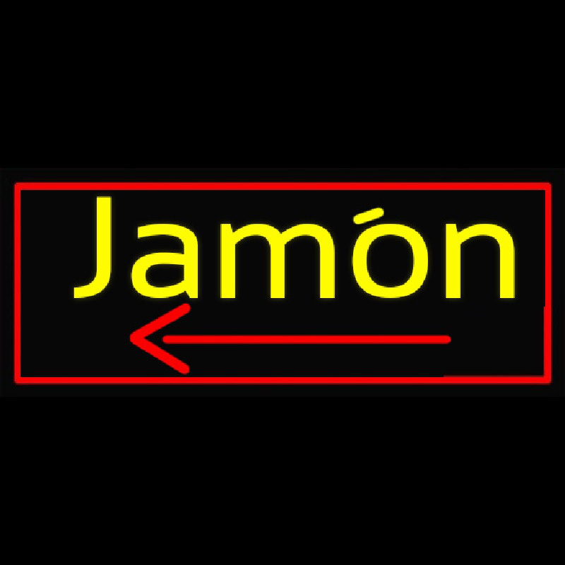 Red  Border Jamon Neonskylt