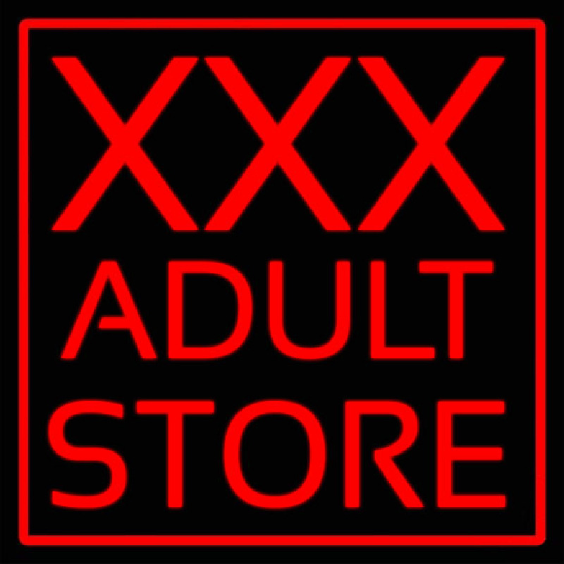 Red  Border X   Adult Store Neonskylt