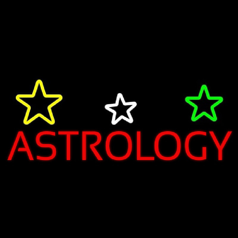 Red Astrology Neonskylt