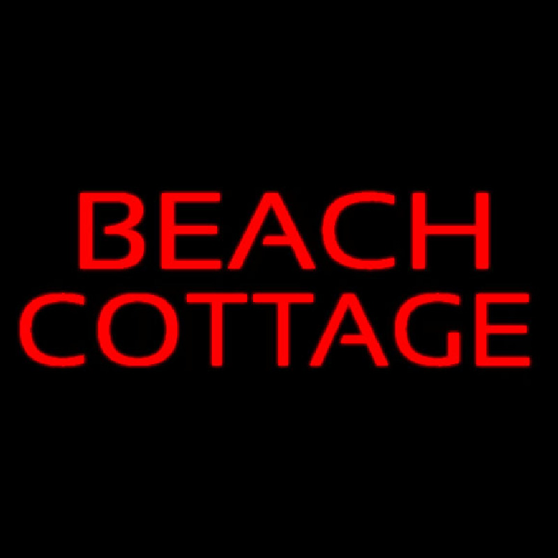 Red Beach Cottage Neonskylt