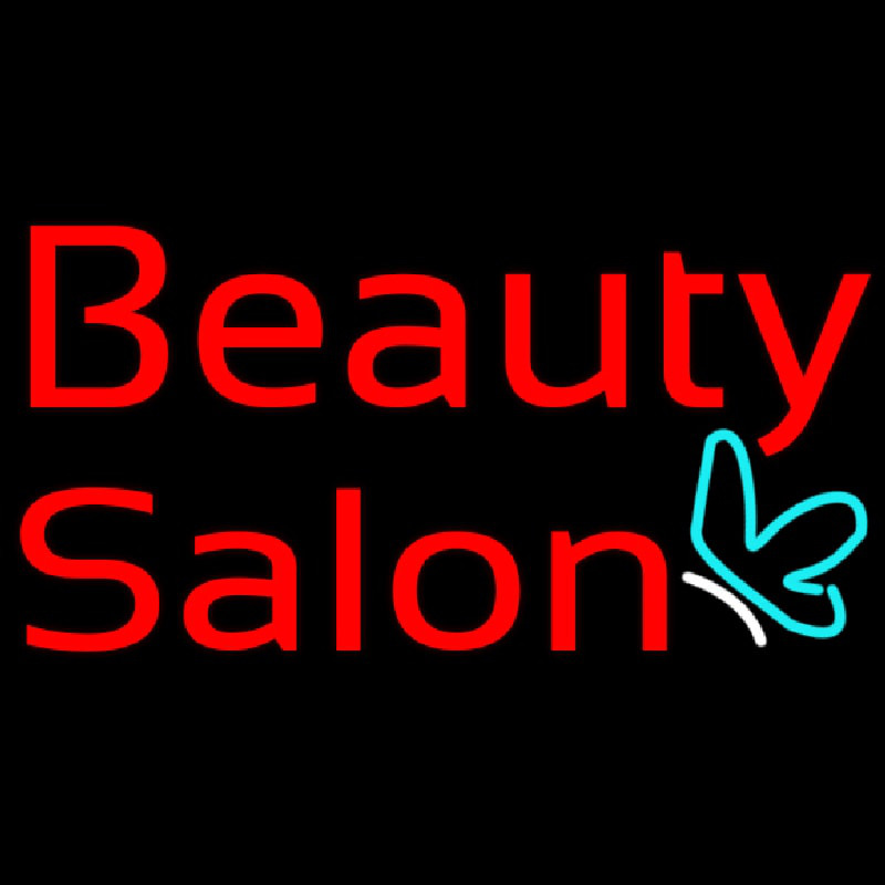 Red Beauty Salon Logo Neonskylt