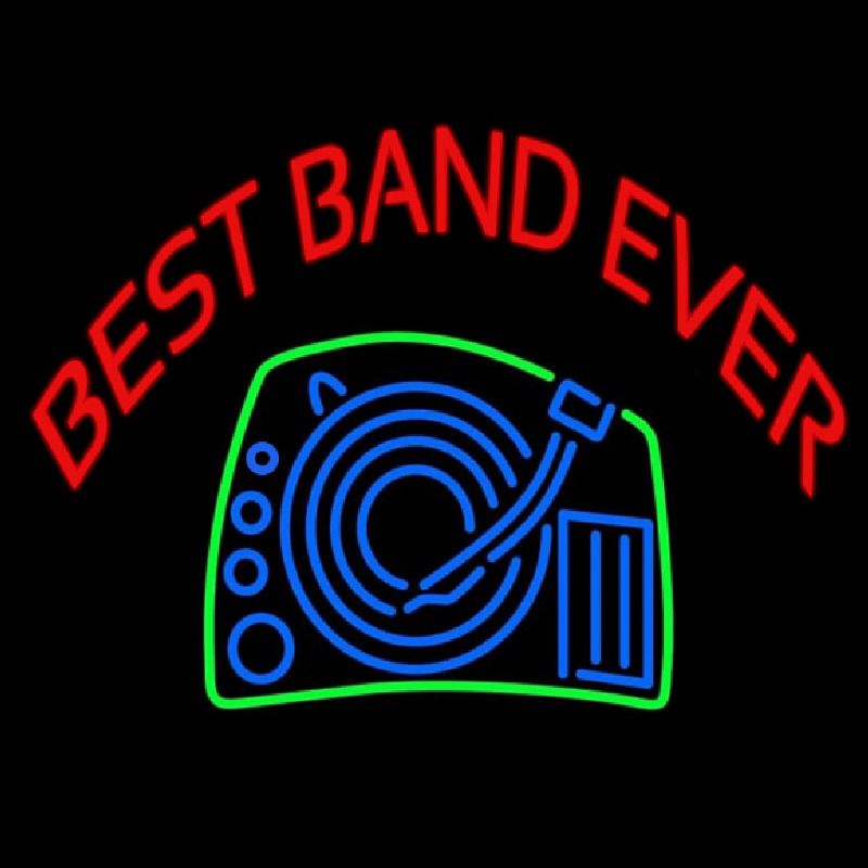 Red Best Band Ever Neonskylt