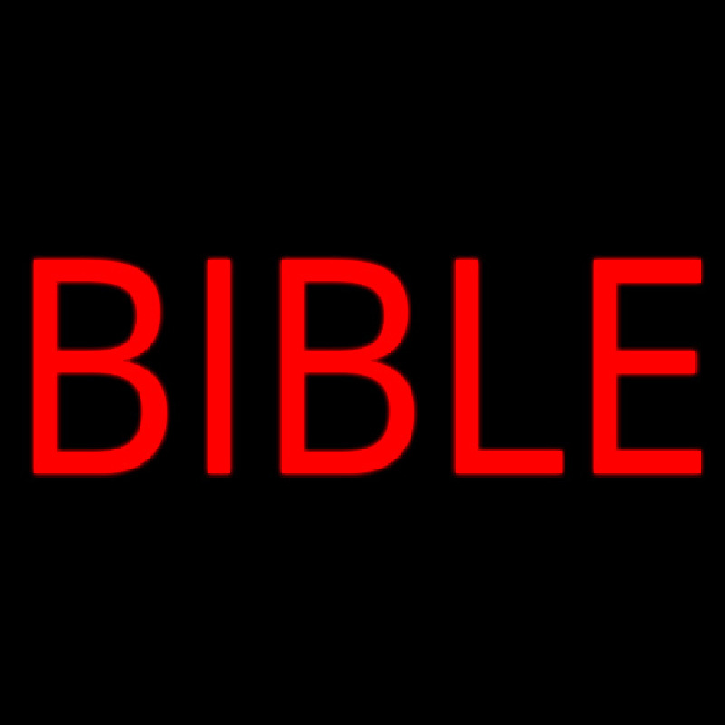 Red Bible Block Neonskylt