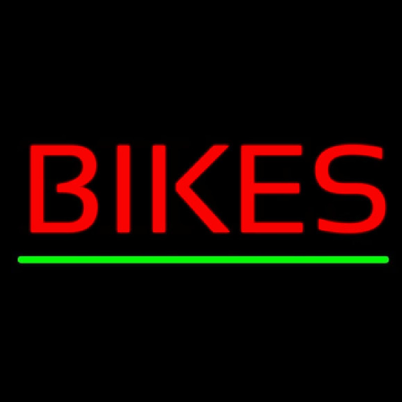 Red Bikes With Lines Neonskylt