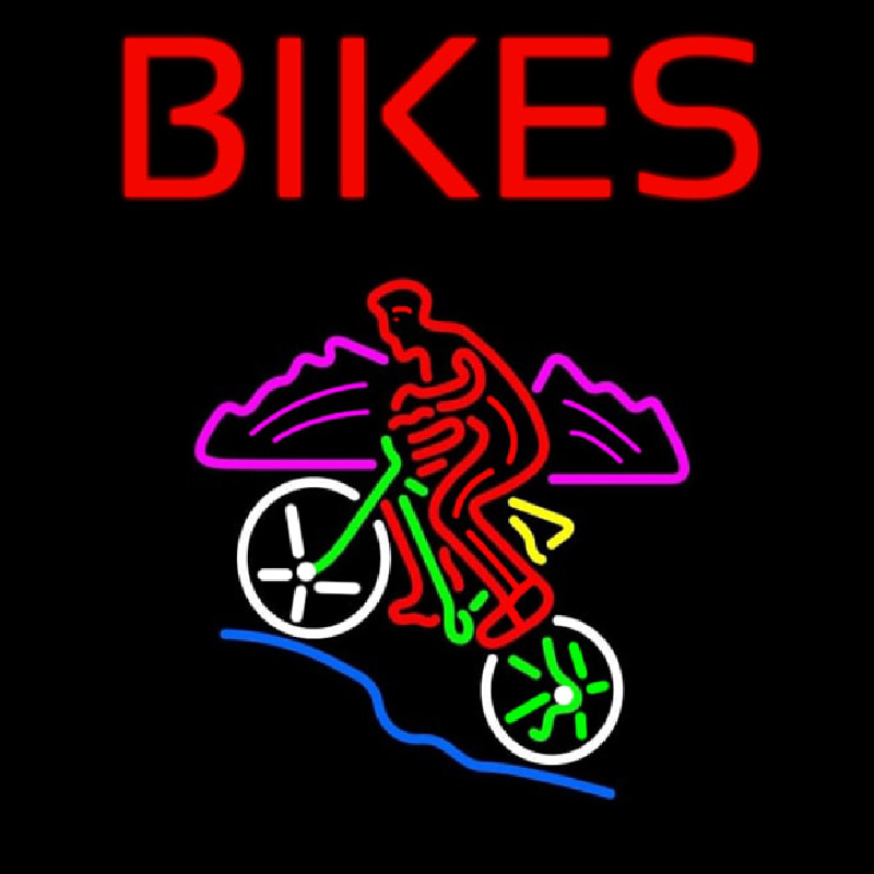 Red Bikes With Logo Neonskylt