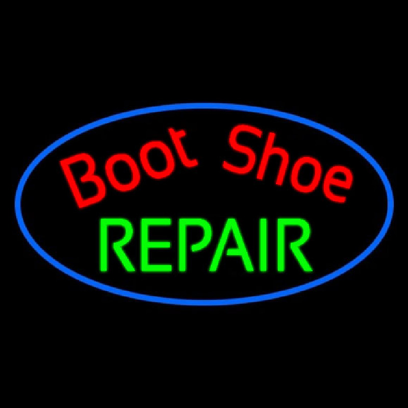 Red Boot Shoe Repair Neonskylt