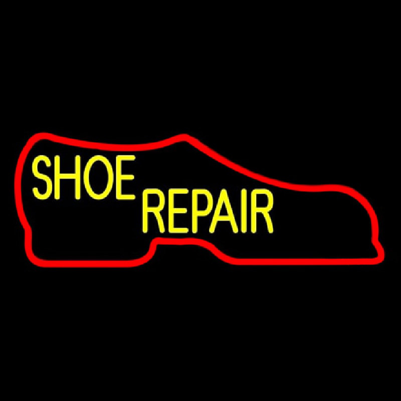 Red Boot Shoe Repair Neonskylt